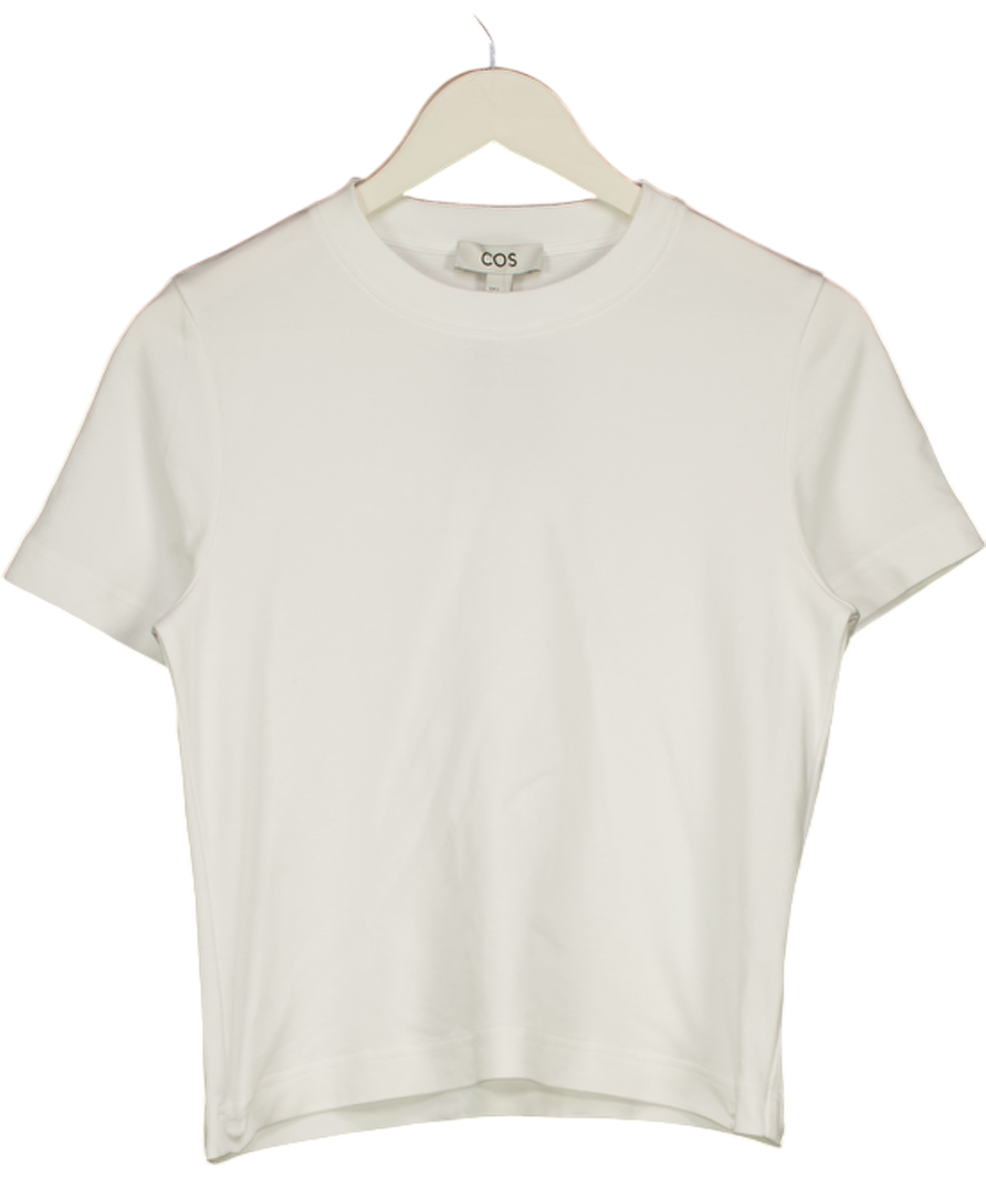 COS White Clean Cut T-shirt UK S