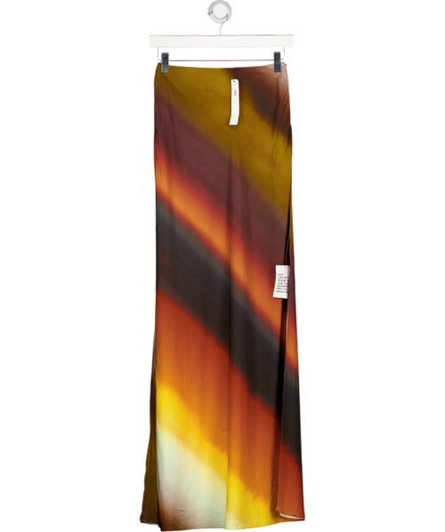 ASOS Multicoloured Ombre Satin Maxi Slip Skirt UK 6