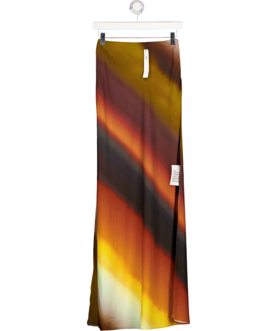 ASOS Multicoloured Ombre Satin Maxi Slip Skirt UK 6