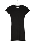 Anine Bing Black Skylar Ribbed-knit Mini Dress UK XS