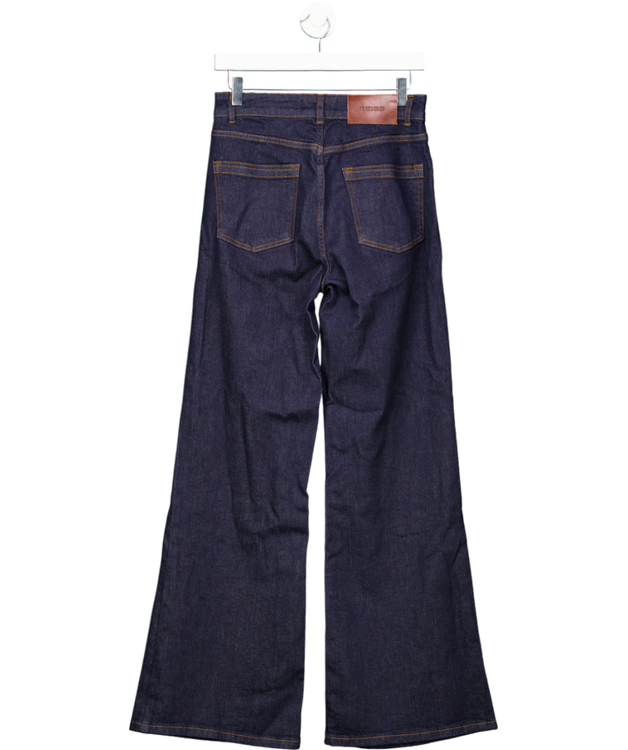 REISS Dark Blue Bonnie Mid-rise Flared Jeans W27