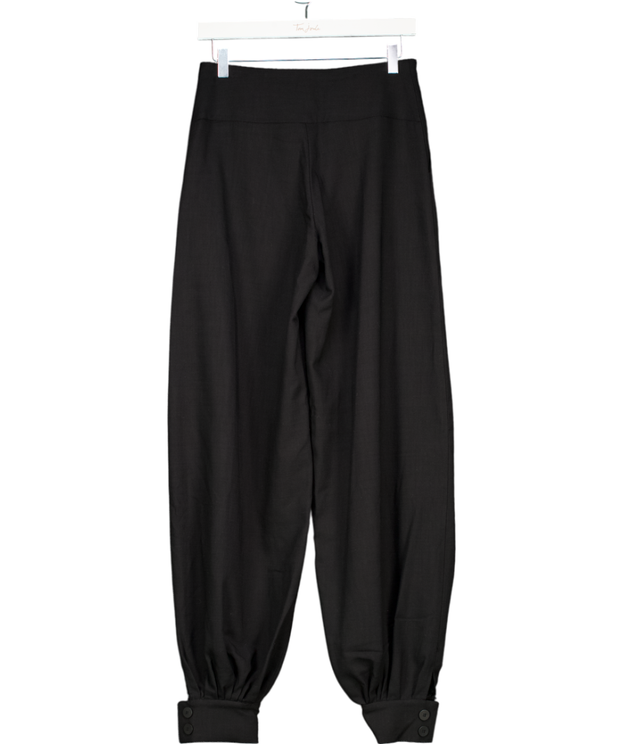 ZARA Black Zw Collection Cuffed Balloon Trousers UK XS