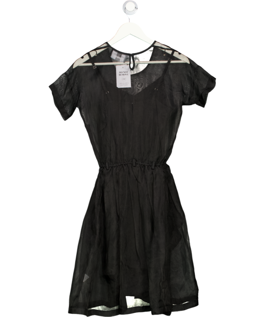 ANTIPODIUM LONDON Black Organza Mini Dress UK 6