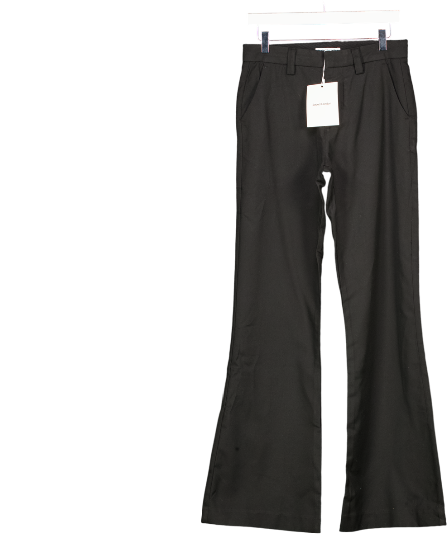 Jaded London Black Stacked Bootcut Suit Pants W28