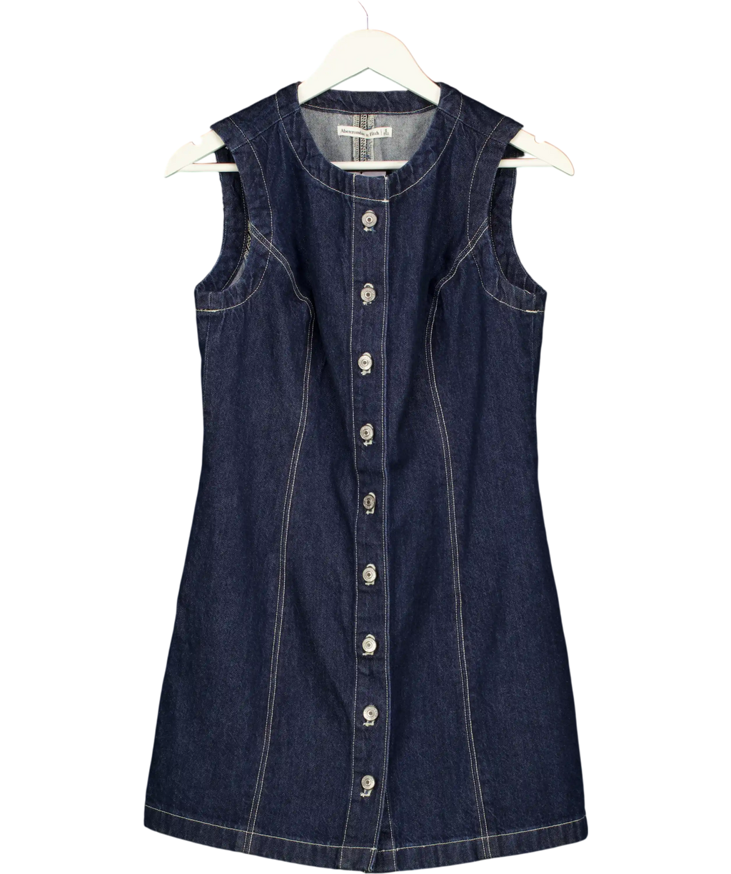 Abercrombie & Fitch Blue Denim Vest Mini Dress UK S
