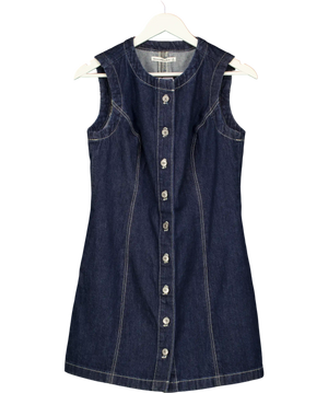 Abercrombie & Fitch Blue Denim Vest Mini Dress UK S