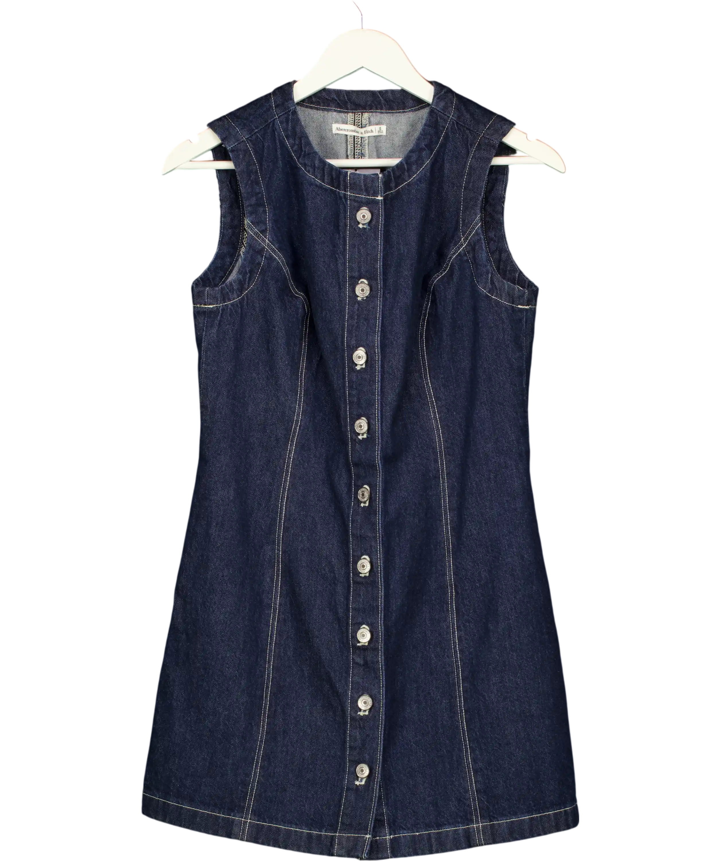 Abercrombie & Fitch Blue Denim Vest Mini Dress UK S