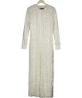 RAMY BROOK White Oriana Sequined Convertible Duster Coat / Dress UK S