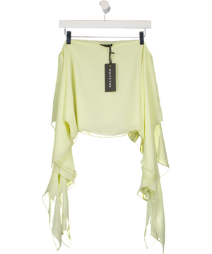White Fox Lemon Yellow Static Heart Top UK S