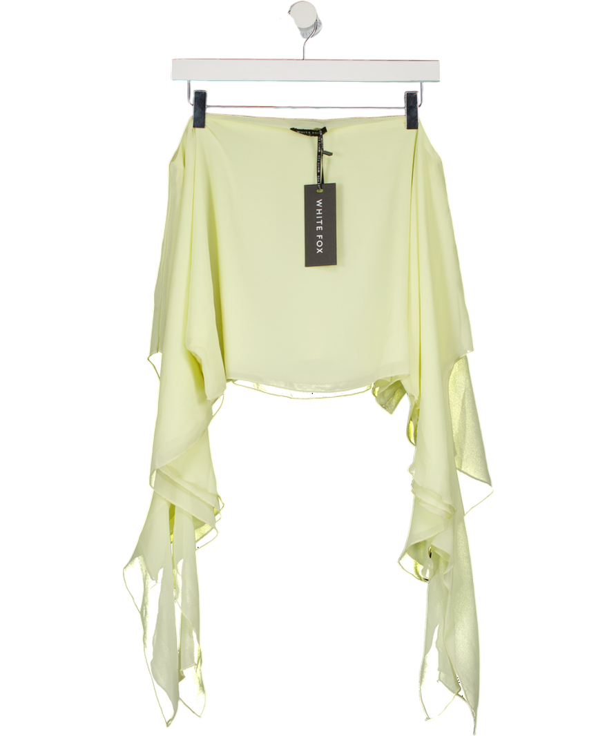 White Fox Lemon Yellow Static Heart Top UK S