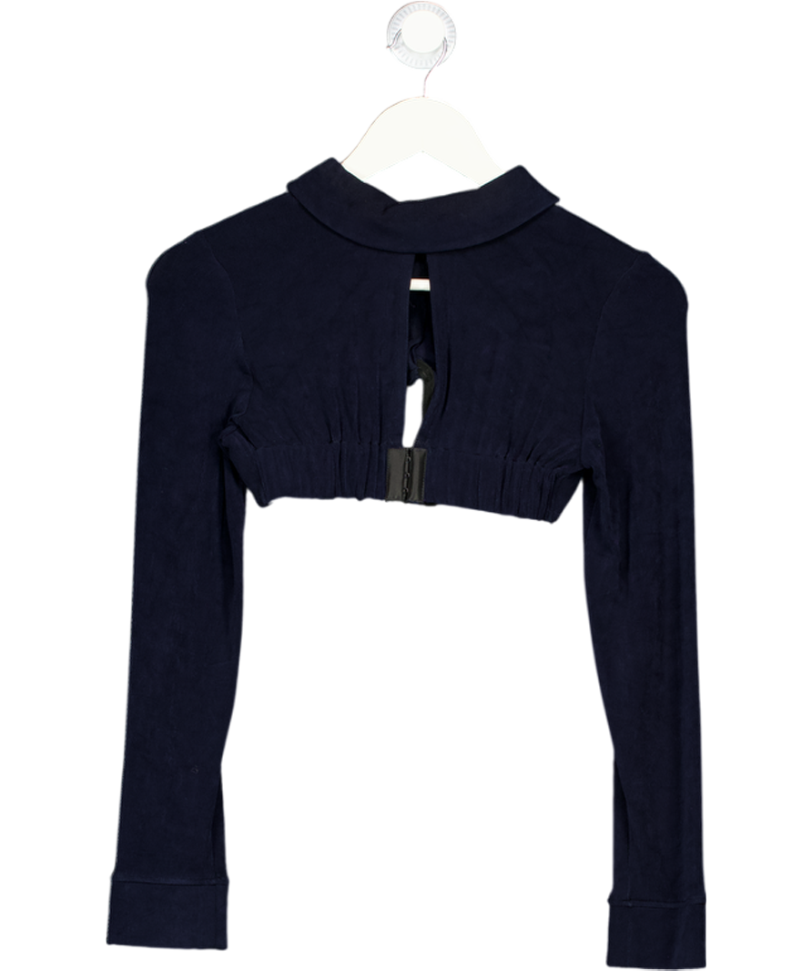 MIRROR PALAIS Blue Crop Underwire Top UK S
