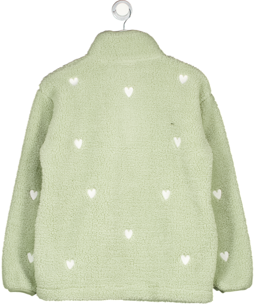 Oak + Fort Green Heart Embroidered Borg Fleece UK S