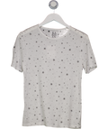 Zoe Karssen White Round Neck Star Print T-shirt UK XS