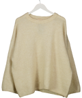 H&M Cream Premium Oversize Mohair-blend Jumper UK M