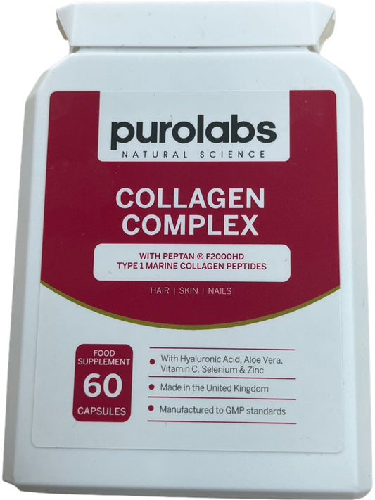 Puro Collagen Complex Marine Peptides Hyaluronic Acid Supplement 60 Capsules