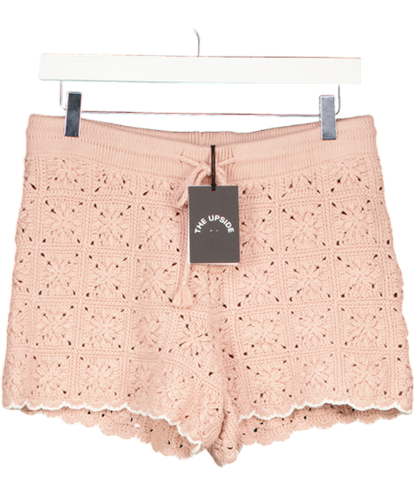 THE UPSIDE Pink Anoki Malik Crochet Short UK S