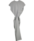 cos Grey / Blue Spiral Seam Maxi Dress UK 6