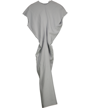 cos Grey / Blue Spiral Seam Maxi Dress UK 6