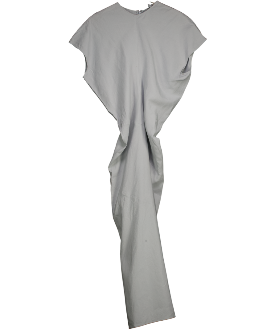 cos Grey / Blue Spiral Seam Maxi Dress UK 6