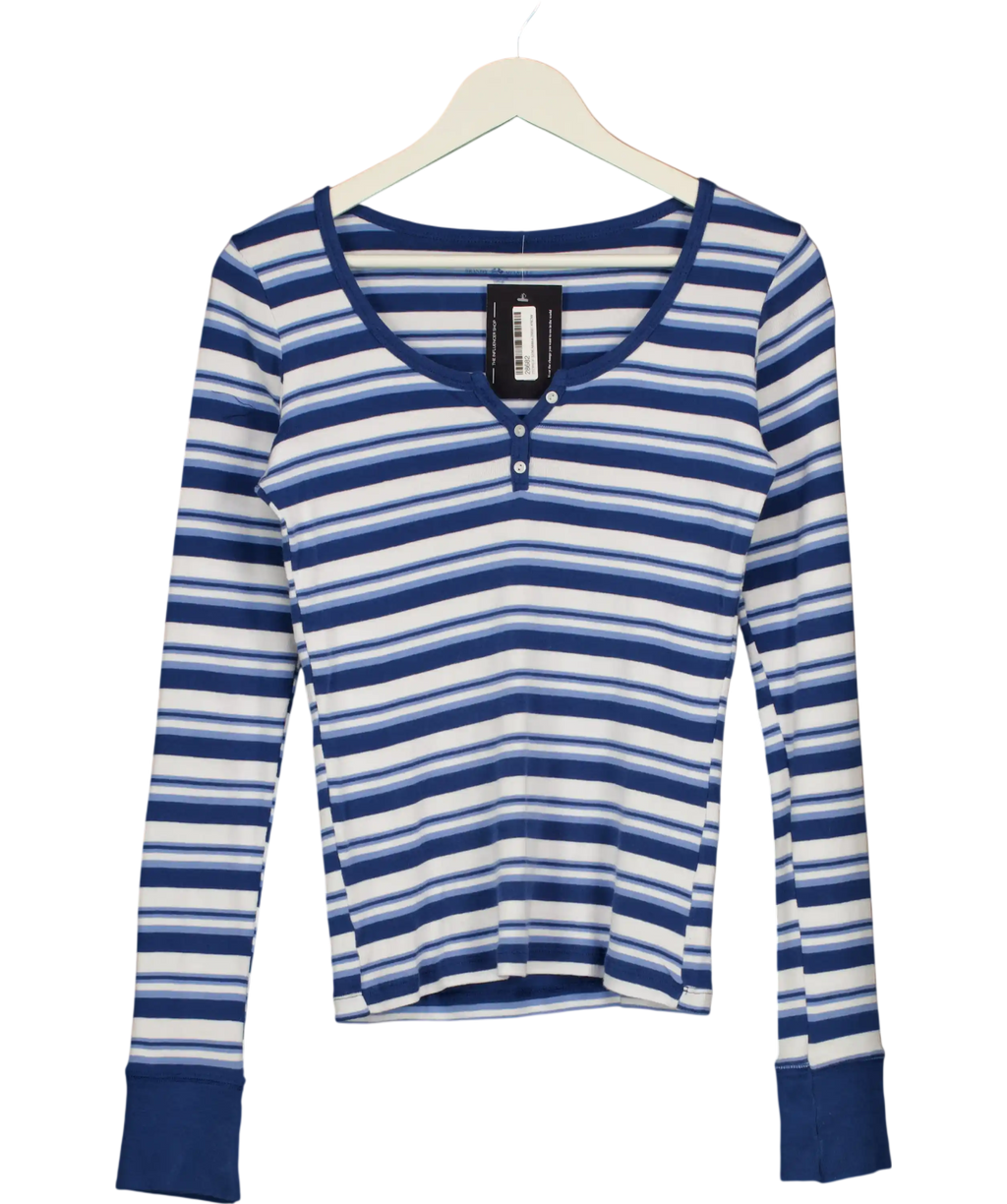 Brandy Melville Blue Long Sleeve Top UK M