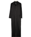 Y-3 Black Belted Twill Jumpsuit UK M