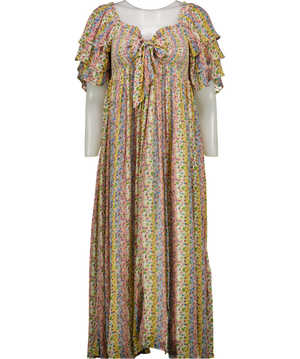 byTIMO Multicoloured Memory Lane Georgette Tieband Dress UK M