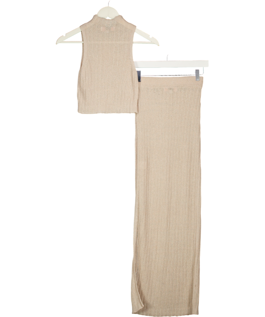 ARIA COVE Pink 2-piece Blush Pin Knit Co-ord Set UK 8