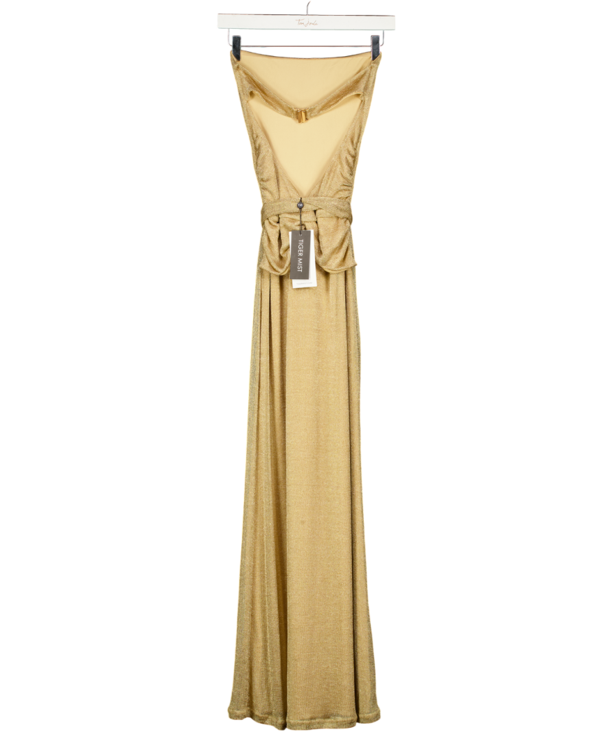 TIGER MIST Metallic Gold Daniela Scarf Dress UK S