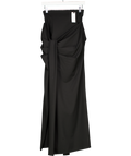 Karen Millen Black Soft Tailored High Waisted Draped Maxi Skirt UK 6