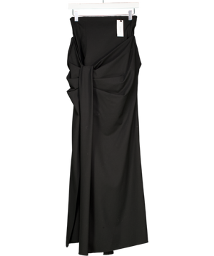 Karen Millen Black Soft Tailored High Waisted Draped Maxi Skirt UK 6