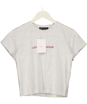 IMNOTAMORNINGPERSON Grey Boxy Tee UK S/M