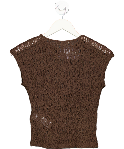 Abercrombie & Fitch Brown Lace Shell Top UK XS