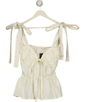 OLIVIA ROSE LONDON Cream Bow Shoulder Corset Top UK XS/S