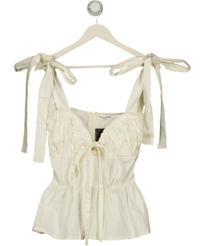 OLIVIA ROSE LONDON Cream Bow Shoulder Corset Top UK XS/S