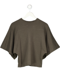 ZARA Brown Rustic Short Sleeve Sweatshirt UK S