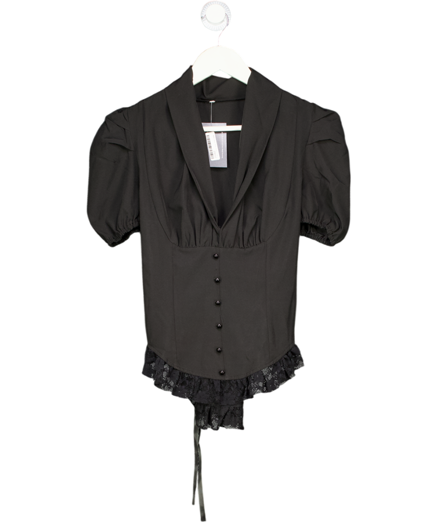 Black Corset Top UK XS