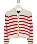 ME + EM Red / White Cotton Breton Cardigan UK XXS