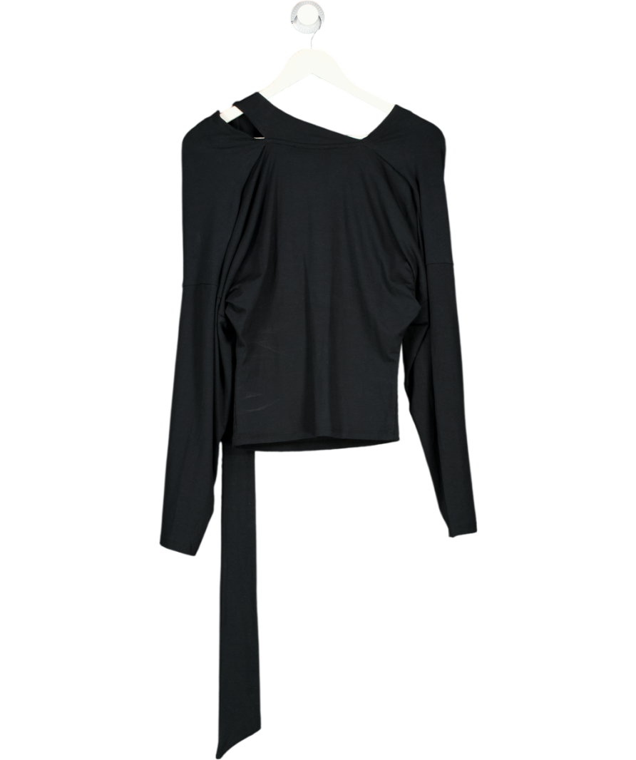 ASOS Black Cowl Neck Batwing Top With Scarf Detail UK S