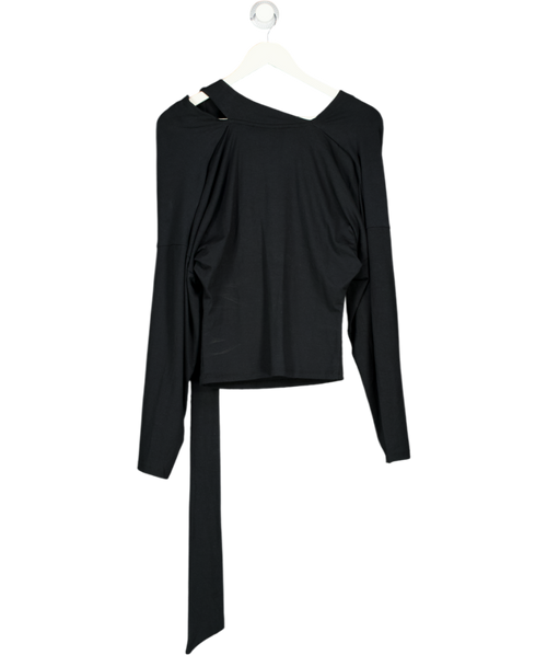 ASOS Black Cowl Neck Batwing Top With Scarf Detail UK S