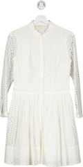 Michael Kors White Eyelet Cotton Dress UK S