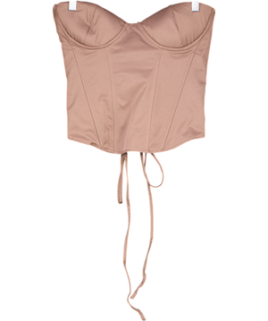 Mars the Label Brown Laced Back Corset Top UK 8