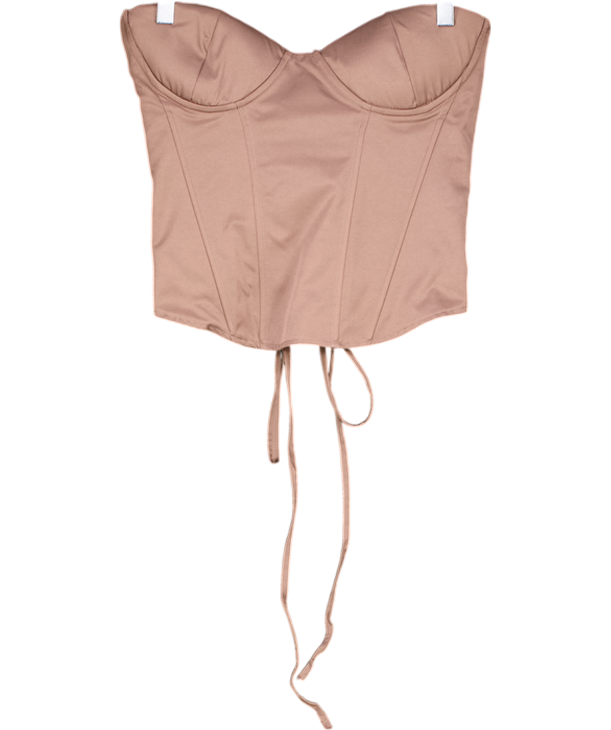 Mars the Label Brown Laced Back Corset Top UK 8