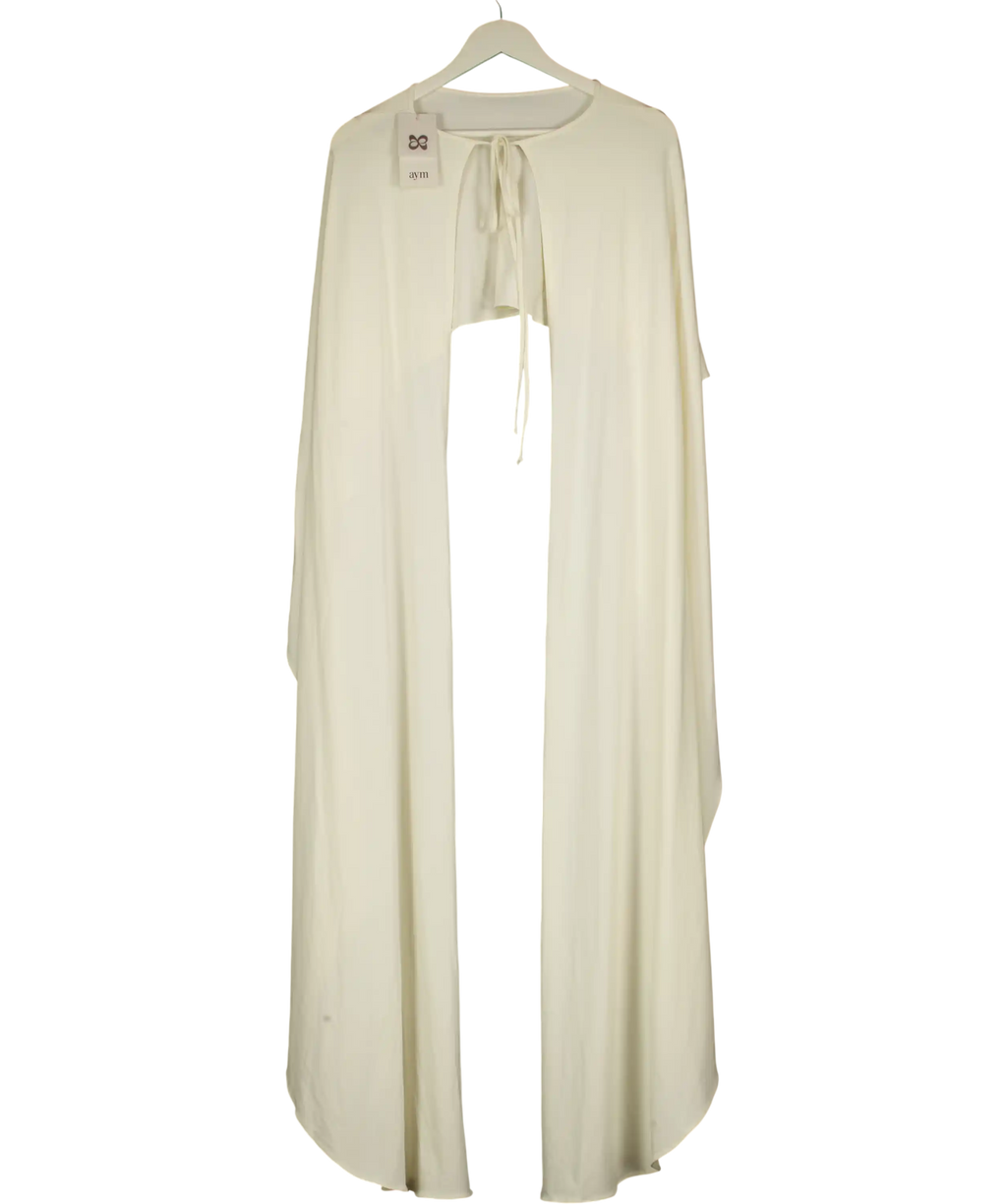 AYM STUDIO Studio Cream Long Drape Cape One Size One Size
