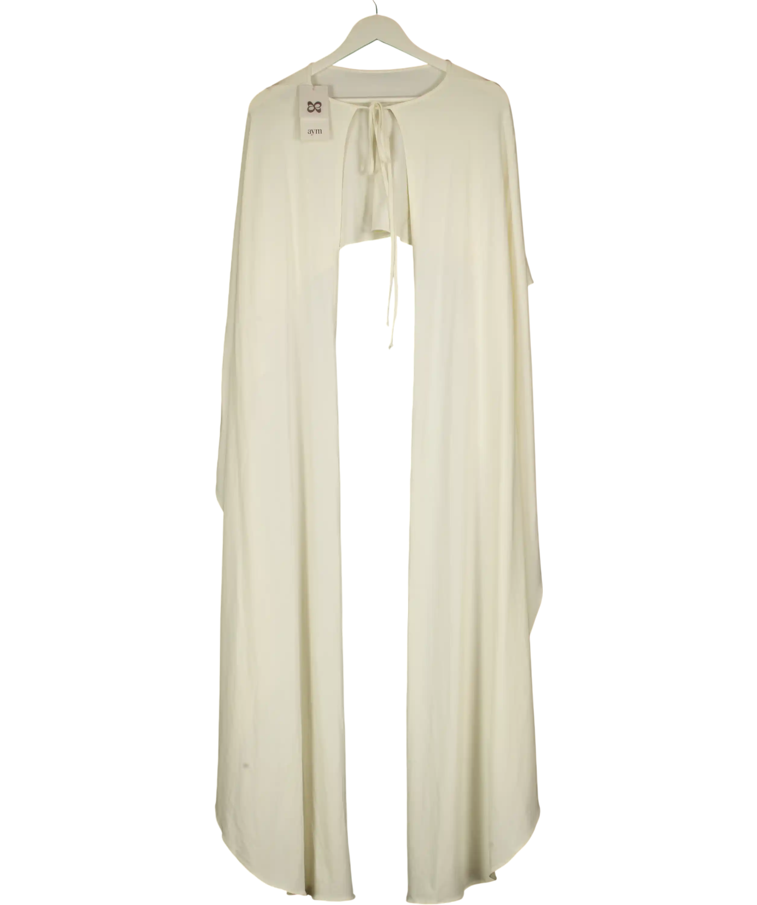 AYM STUDIO Studio Cream Long Drape Cape One Size One Size
