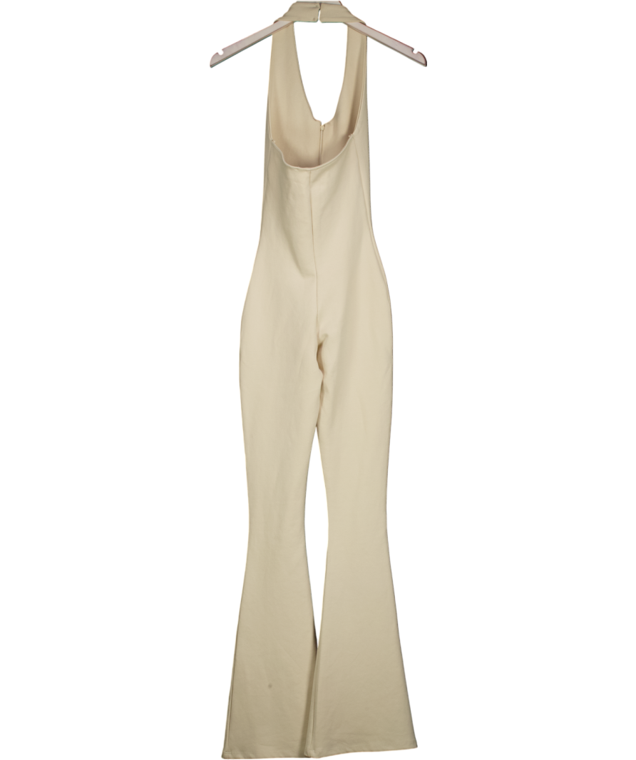 ZARA Beige Jersey Halterneck Jumpsuit UK S