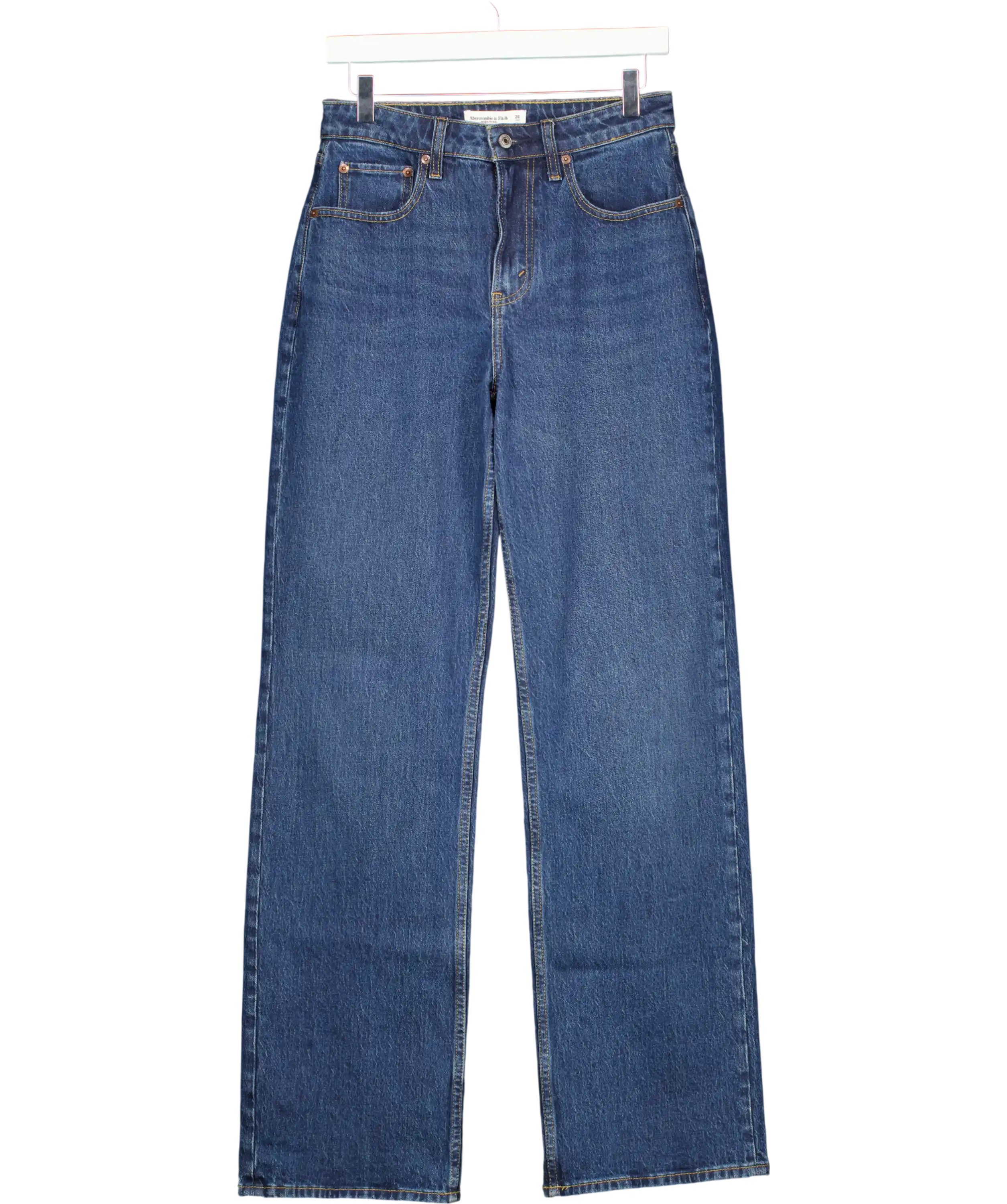 Abercrombie & Fitch Blue Curve Love High Rise 90s Relaxed Jeans - Long W26