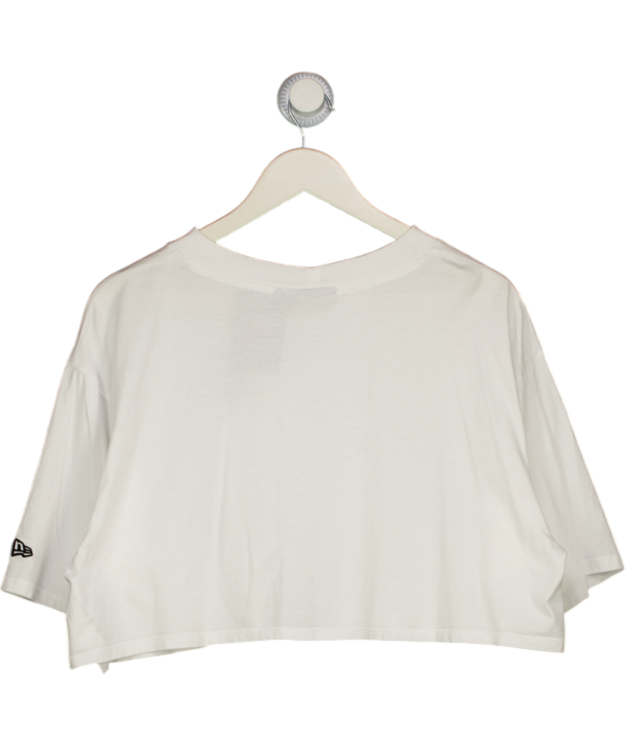 New Era New York Yankees White Crop Logo T-shirt UK XL