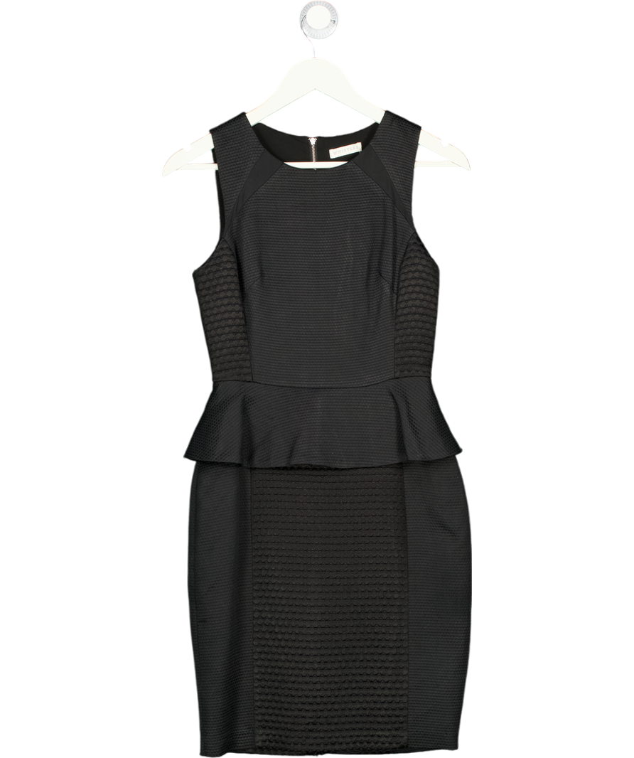 Whistles Black Peplum waist Dress UK 8