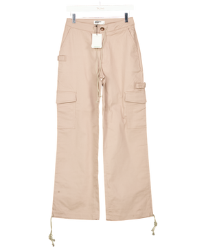 MISTRESS ROCKS Beige Stone Loose Fit Cargo Trousers UK XS