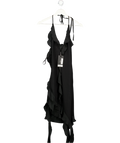 Heiress Black Asymmetric Ruffle Dress UK S